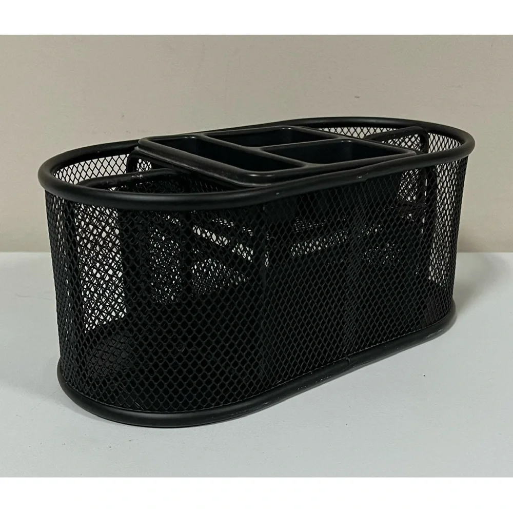 Black Metal Pen Pencil Holder Desk Organizer 🖤 #home #office #school #organizer